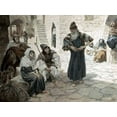 thumbnail image 2 of Tissot, James 18x14 White Modern Wood Framed Museum Art Print Titled - Old Man Invites The Levite, 2 of 4