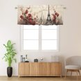thumbnail image 2 of Eiffel Tower Printed Window Curtains Valances for Kitchen Vintage Paris Red Rose Floral Romantic Privacy Decorative Rod Pocket Short Window Valance Curtains 54 by 18 in, 1 Panel, 2 of 6