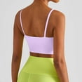 thumbnail image 4 of DHFJKG Camisole Tops For Women Slim Fit Padded Yoga Crop Top Thin Straps Sports Bra For Running Gym Workout Soft Cami Shirt, 4 of 5
