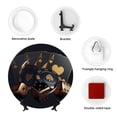 thumbnail image 4 of Wukai Casino Cards Poker Print Decorative Plate for Display,Bone China Decorative Plate, Ceramic Dinner Plate with Stand, Vertical Ceramic Plate-6in, 4 of 6
