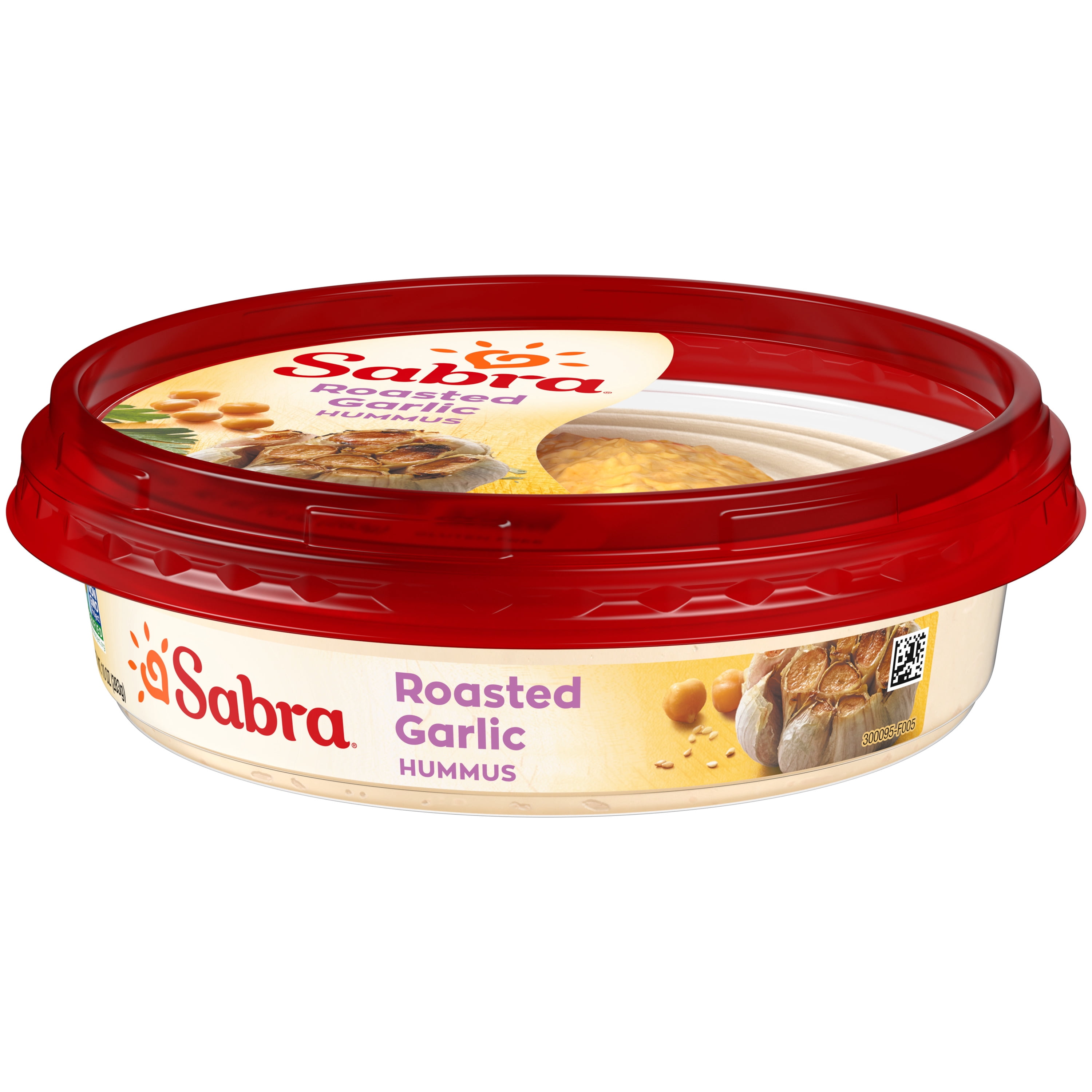 Sabra Roasted Garlic Fresh Hummus Dip, Non-GMO, Gluten Free, Vegan Hummus Spread, 10 oz Tub