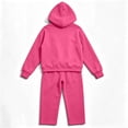 thumbnail image 5 of Bloomae Girls Hoodie Sweatsuit 2 Piece Full Zip Up Long Sleeve Hooded Sweatshirts and Elastic High Waist Wide Leg Jogger Sweatpants Trendy Cozy Athletic Tracksuit Sets, 5 of 8