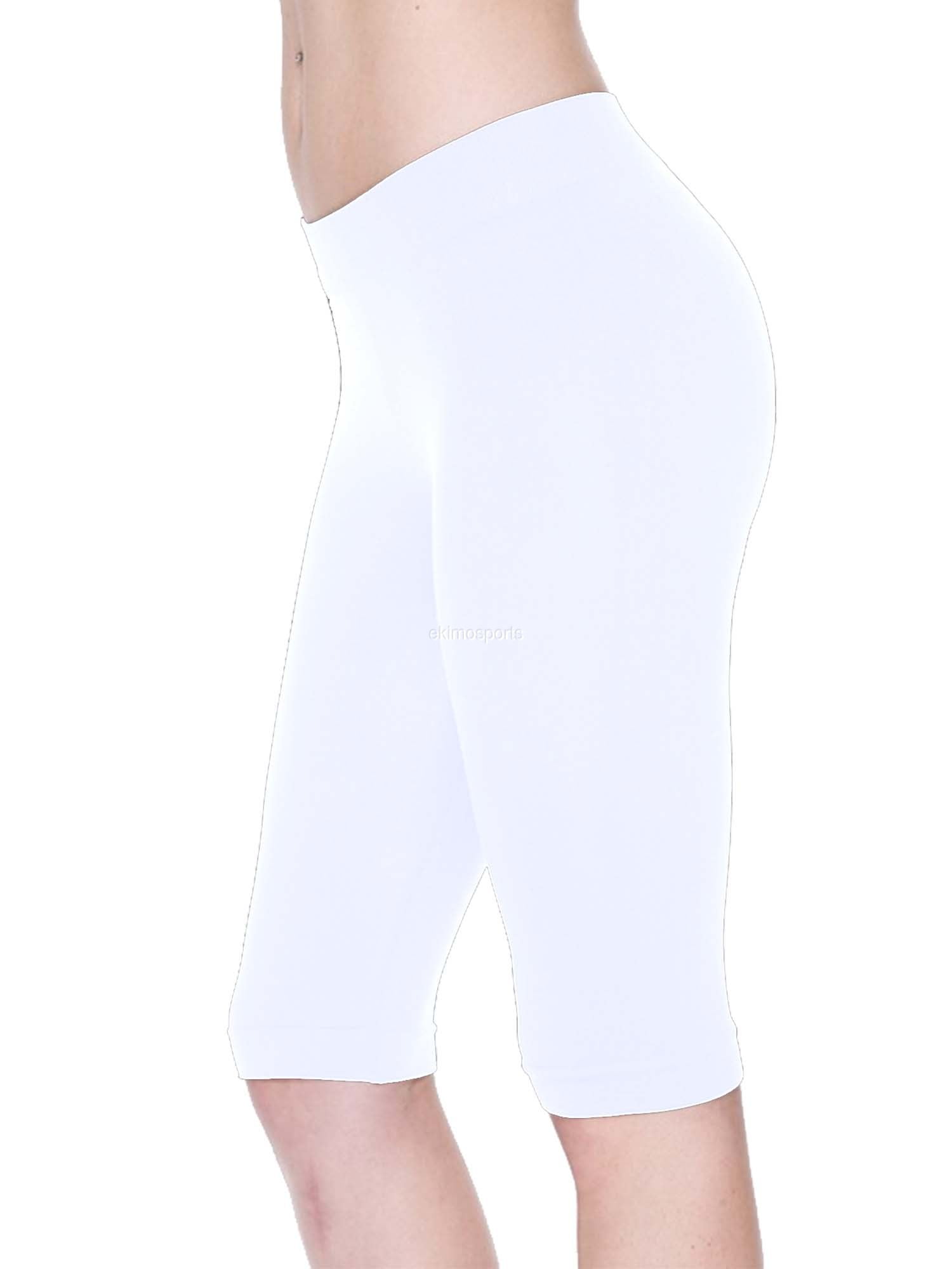 Women Seamless Basic Stretch Capri 17 In Knee Length Legging Bike