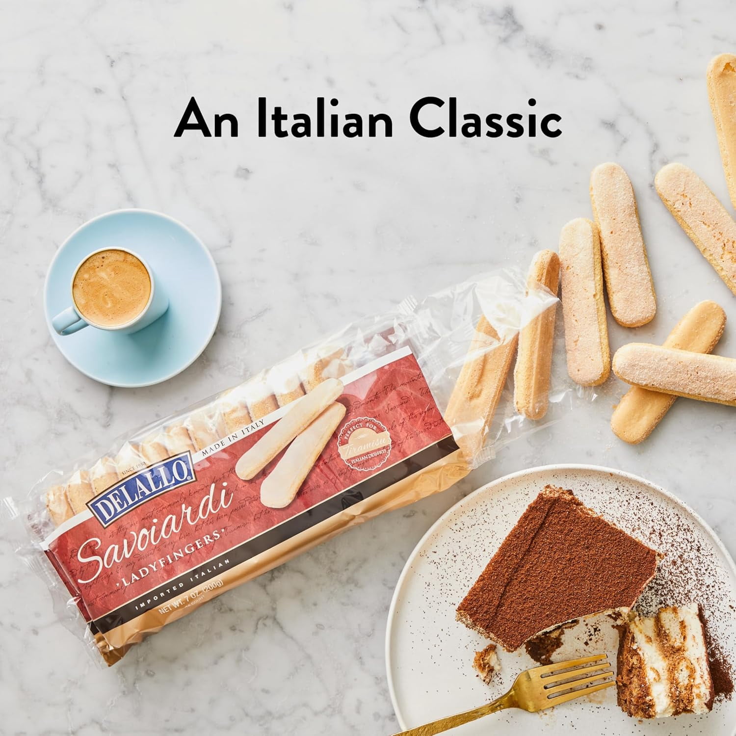 Delallo Cookie Lady Finger Savoiardi 7.06 oz (Pack Of 15)
