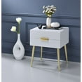 thumbnail image 1 of ACME Denvor End Table in White & Gold, 1 of 2