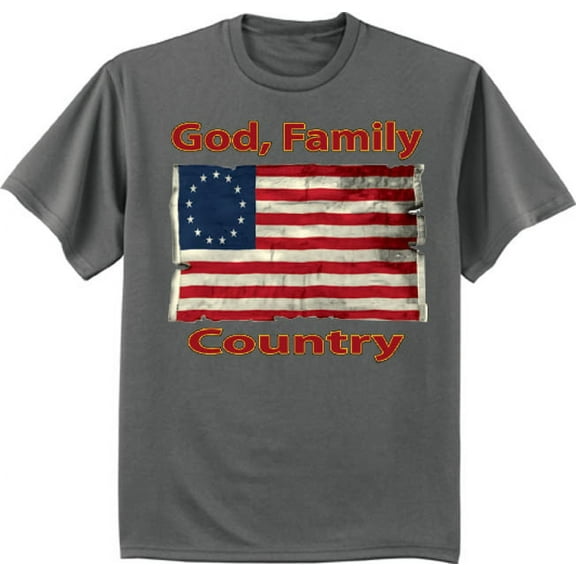 Mens Graphic Tees Betsy Ross American Flag T-shirt