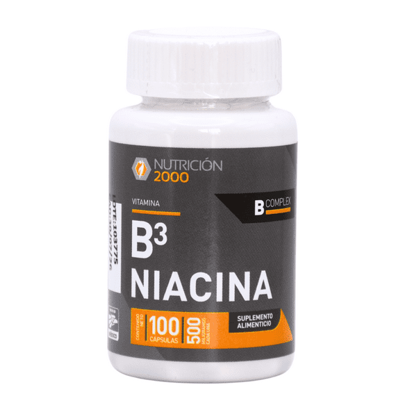 Vitamina B3 Niacina | 60 Cápsulas De 500 Mg | Kukamonga | Para 2 Meses | Kukamonga