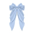 thumbnail image 1 of Elegantes pasadores de pelo de gasa, pinza con lazo grande para mujer, accesorios de pelo con clip de resorte de lunares morados para la parte posterior de la cabeza, 1 of 4