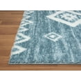thumbnail image 4 of HR Ultra-Soft Shaggy Area Rug with Southwestern Diamond Pattern  Beige and White, Plush 1-Inch Pile, Easy Clean, Quick Crease Recovery  Ideal for Living Room, Bedroom, 4 of 6