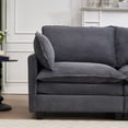 thumbnail image 4 of 69" Velvet Mid-Century Loveseat Sofa, 2 Seater Accent Loveseat Couch with Pocket Springs, Upholstered Loveseat with Armrest Bags for Living Room, Dark Gray, 4 of 9