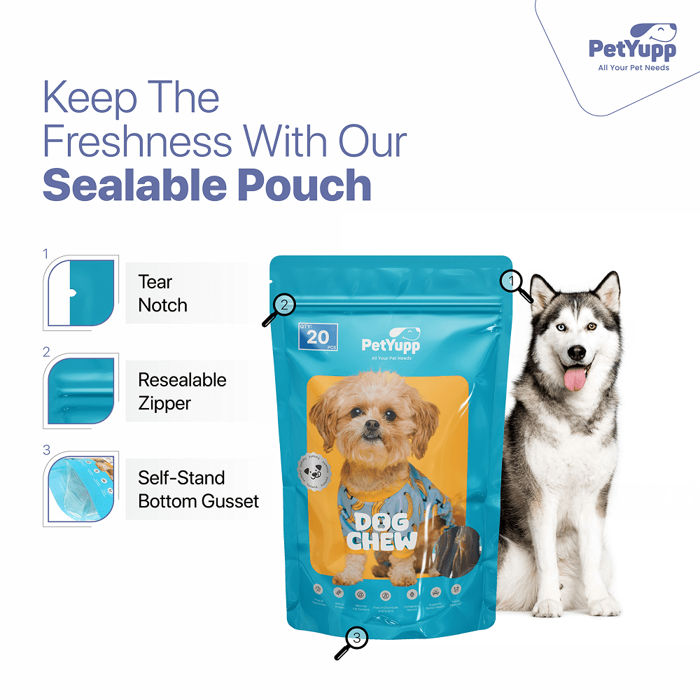 PetYupp Beef Tails Dog Chew Treats 20 Count