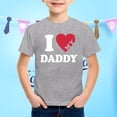 thumbnail image 2 of NAFUU Toddler Boy T-Shirts I Love Daddy Prints Short Sleeve O-Neck Tops Father's Day Casual Summer Tees Funny Shirt Sizes 8-9 Years, 2 of 4