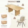 thumbnail image 2 of Hawsaiy Dining Table Set for 8, 78" Farmhouse Dining Table with 8 Upholstered Dining Chairs, Large Kitchen Table Set with Thick Waterproof Top & Metal Leg Chairs for Dining Room(Natural + Beige), 2 of 9