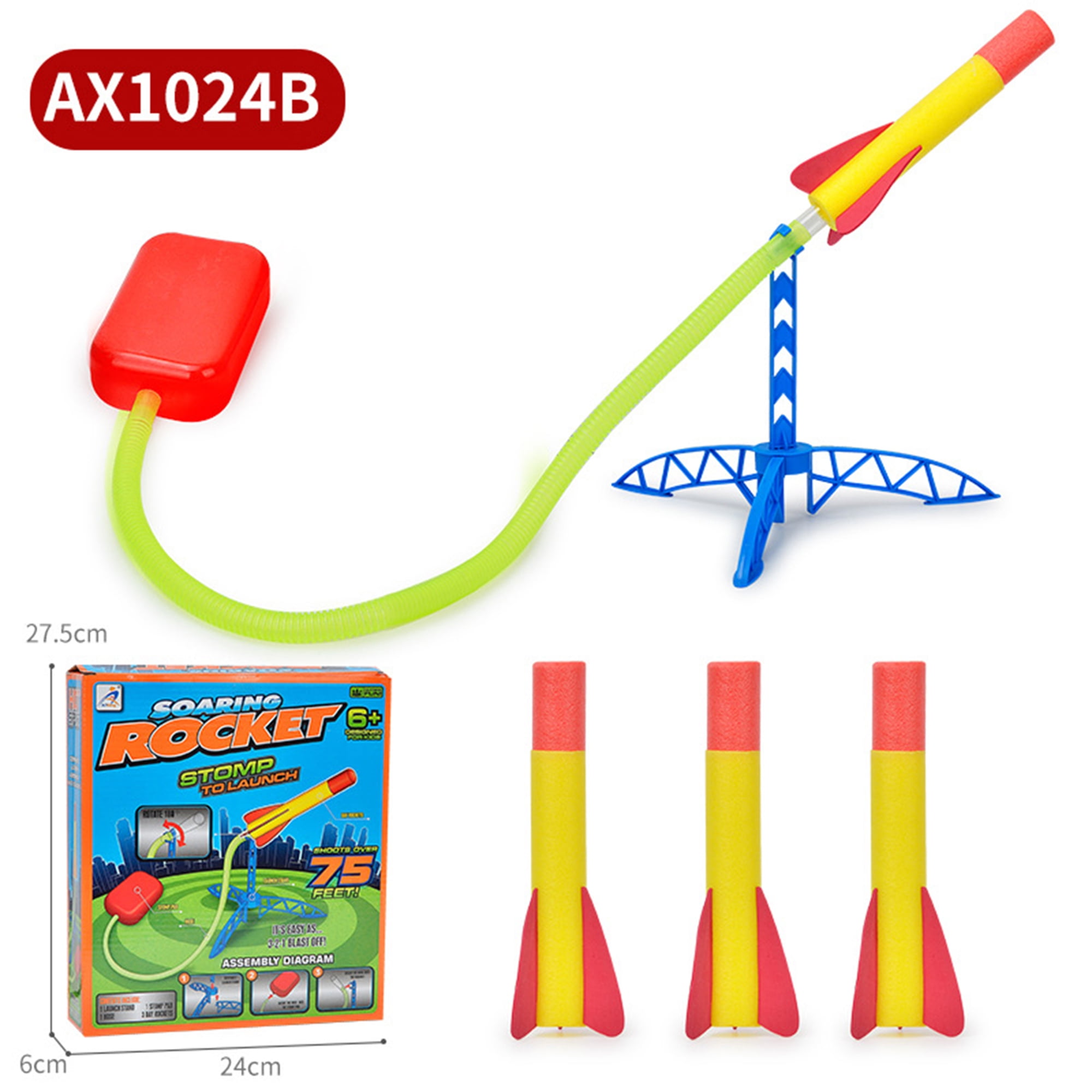 Impact Soft Rubber Tip Toy Missile x3 Shooting Board Game 