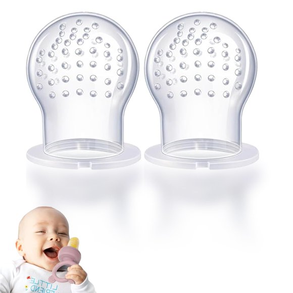JEXFUN Repuesto de silicona para alimentador de frutas para bebé, 2 piezas, talla L