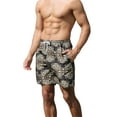 thumbnail image 3 of Liacowi Men Beach Shorts Quick Dry Swim Shorts Summer Casual Printed Mesh Lining Swim Trunks with Drawstring Pockets, 3 of 4