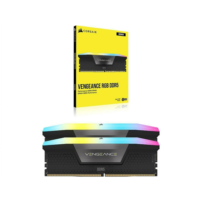 CORSAIR Vengeance RGB 32GB (2 x 16GB) 288-Pin PC RAM DDR5 5600 (PC5 44800)  Desktop Memory Model CMH32GX5M2B5600C40K 