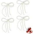 thumbnail image 1 of 4 Adornos para zapatos con lazo de perlas, cadena de perlas, clips para zapatos con cierre de aleación, colgante de perlas con cuentas, 1 of 7
