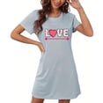 thumbnail image 4 of Jamicy Soft Sleepwear for Women Gifts for Mom Women's Nightgown Cute Print Sleep Shirts Soft Nightshirt Lightweight Pajamas Dress, 4 of 5
