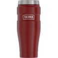 thumbnail image 1 of Vaso de Viaje Thermos Rojo Mate Aislamiento al Vacío Acero Inoxidable 16 Onzas, 1 of 7