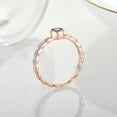 thumbnail image 4 of CAUER Amethyst Statement Ring – 18K Rose Gold Plated, VVS Clarity, Anniversary Gift, 6-Month Warranty Included, 4 of 4