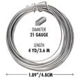 thumbnail image 2 of The Beadsmith Square Craft Wire - Soft Temper Beading Wire, Titanium Color, 21 Gauge, 4 Yards, 2 of 7