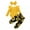 Yellow, variant on WOYY Infant Girl's Outfits Long Sleeve Ruffles Romper Floral Pants with Headband Sets