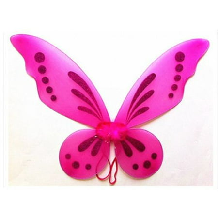 New Fuchsia Tinkerbell Pixie Butterfly Fairy Wing Dress Up Girls