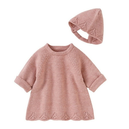 

Promotion!Newborn Baby Girl Sweater Coats Long Sleeve Warm Jacket Cardigan Coats with Hat Outwear Fall Winter Clothes