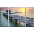 thumbnail image 2 of Design Art Wooden Sea Bridge And Sunset Seashore Photo Canvas Art Print, 2 of 2