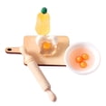 thumbnail image 4 of 1/12 Dollhouse Kitchen Baking Set Eggs, Milk, Rolling Pin, Olive Oil , Chopping Board, Flour Model Toy Decoration DIY Salvador casa de muñecas nevera, 4 of 10