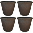 thumbnail image 2 of Sunnydaze Anjelica 15.25" x 15.25" x 12.75" Round Rust Polyresin Outdoor Planter Pot 4-Count, 2 of 10