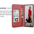 thumbnail image 6 of Tiflook Wallet Case For Samsung Galaxy S23 Ultra (6.8-inch) SM-S918 Card Slots Holder Carrying Flip PU Leather Cover [Detachable Magnetic Hard Case] Red, 6 of 7