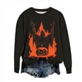 thumbnail image 6 of Craaazy Halloween Sweatshirt Long Sleeve Crew neck Shirts Halloween Spooky Season Ghost Print Tops Halloween Pullover Halloween Shirts Gifts For Women, 6 of 6