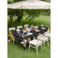 thumbnail image 4 of Outdoor Tablecloth with Umbrella Hole for Patio/Picnic/Party/Camping, Spring Sunflowers Waterproof Table Cloth Rectangle Table Cover Washable, Summer Yellow Flowers Bees Plaid (60"x 120"), 4 of 8