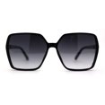 thumbnail image 3 of Womens 90s Chic Designer Thin Plastic Sunglasses Black Gold Smoke, 3 of 4