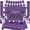 Purple, variant on 48Pcs Graduation Party Decoration Kit For Class Of 2026 Congrats Grad, Complete Set With Tablecloth 14 Banners Backdrop Hanging Decor Honeycomb Balloons Couplets, Ideal For 2026