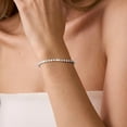 thumbnail image 2 of PROSTEEL White Gold Plated Tennis Bracelet for Women with Simulated Diamond Wedding Gift 3mm Round Cut Cubic Zirconia Bracelets 7.5 inch, 2 of 7