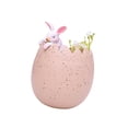 thumbnail image 3 of Decoración de huevo de Pascua, lindo conejo de resina en cáscaras de huevo, figuras para decoración del hogar Rosa, 3 of 8