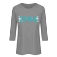 thumbnail image 4 of Women's Vintage T Shirts 1996 Graphic Print Birthday Tees Crew Neck 3/4 Sleeve Casual Loose Pullover Tops (M, Gray), 4 of 4