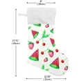thumbnail image 2 of SKYSONIC Strawberry Christmas Stocking Personalized Large Candy Stocking Hanging Gift Xmas Stockings Decoration for Family Holiday Party Ornaments Decor Fireplace, 2 of 7