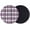 Purple, variant on Pink Black Plaid Coasters Set of 4, Farmhouse Pink Black Checkered Absorbent Coasters for Drinks, Coaster for Bar Office Dining Coffee Table Accessories Decor, Non Slip Round Desk Coaster