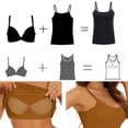 thumbnail image 3 of Tsesme Plus Size Camisole for Women, Adjustable Spaghetti Strap Tank Tops with Built-In Bra, Loose Sleeveless Cami Tops XL, 3 of 9