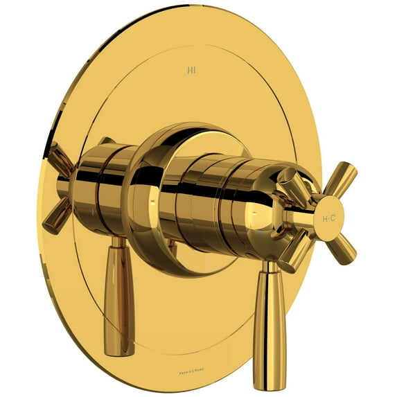 Perrin And Rowe U.Thb23w1ls Holborn Three Function Thermostatic Valve Trim Only - Brass