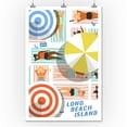 thumbnail image 3 of Long Beach Island, New Jersey, Aerial Beach Scene, Ladies on Towels (24x36 Giclee Gallery Art Print, Vivid Textured Wall Decor), 3 of 3