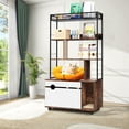 thumbnail image 1 of Hidden Cat Litter Box Furniture,Litter Box Enclosure with Storage Rack, 2-in-1Furniture Design, Multi-Functional Cat Scratching Post,Cozy Resting Area, 1 of 1