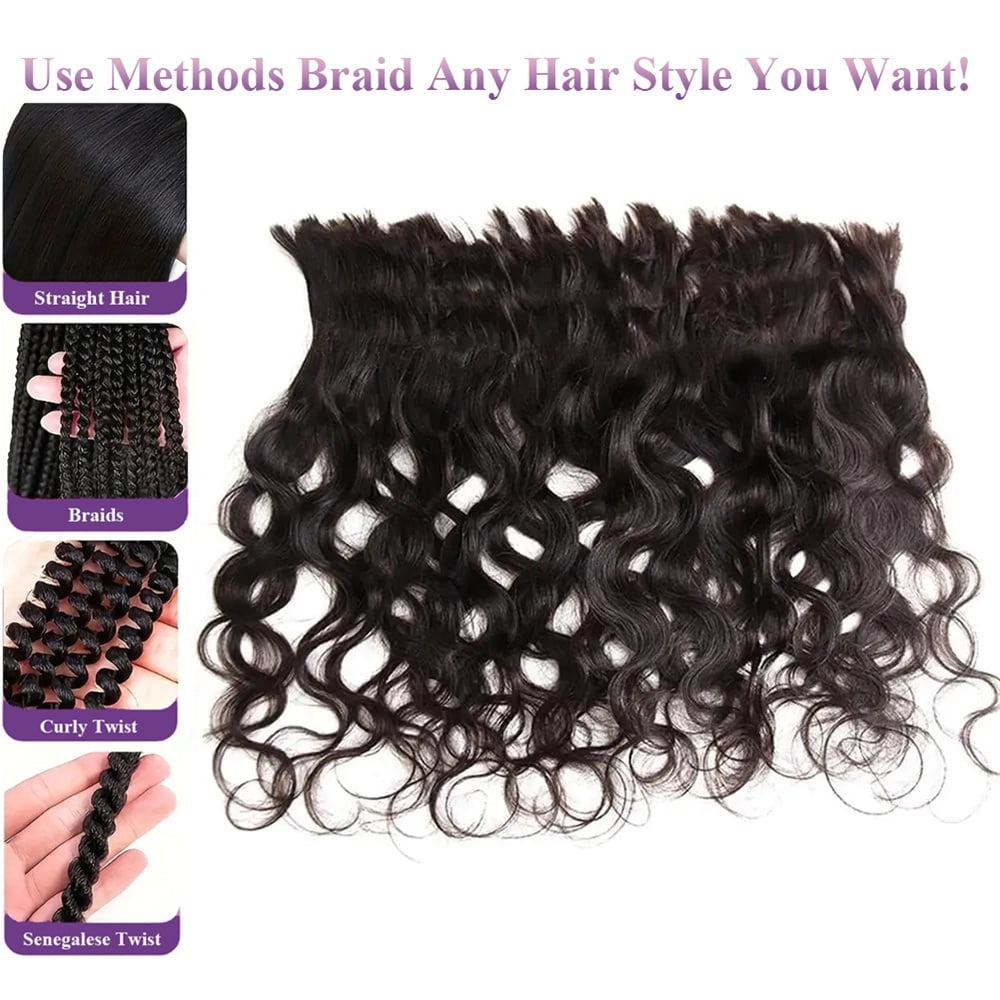 Body Wave Bulk Human Hair for Braiding No Weft Brazilian Curly Boho Braids Hair Bundles