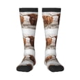 thumbnail image 2 of Lsque Yak Printed Crew Socks Men's Women's LightWeight Thin Casual Calf Socks ,Knee High Socks,Cotton Socks, 2 of 9