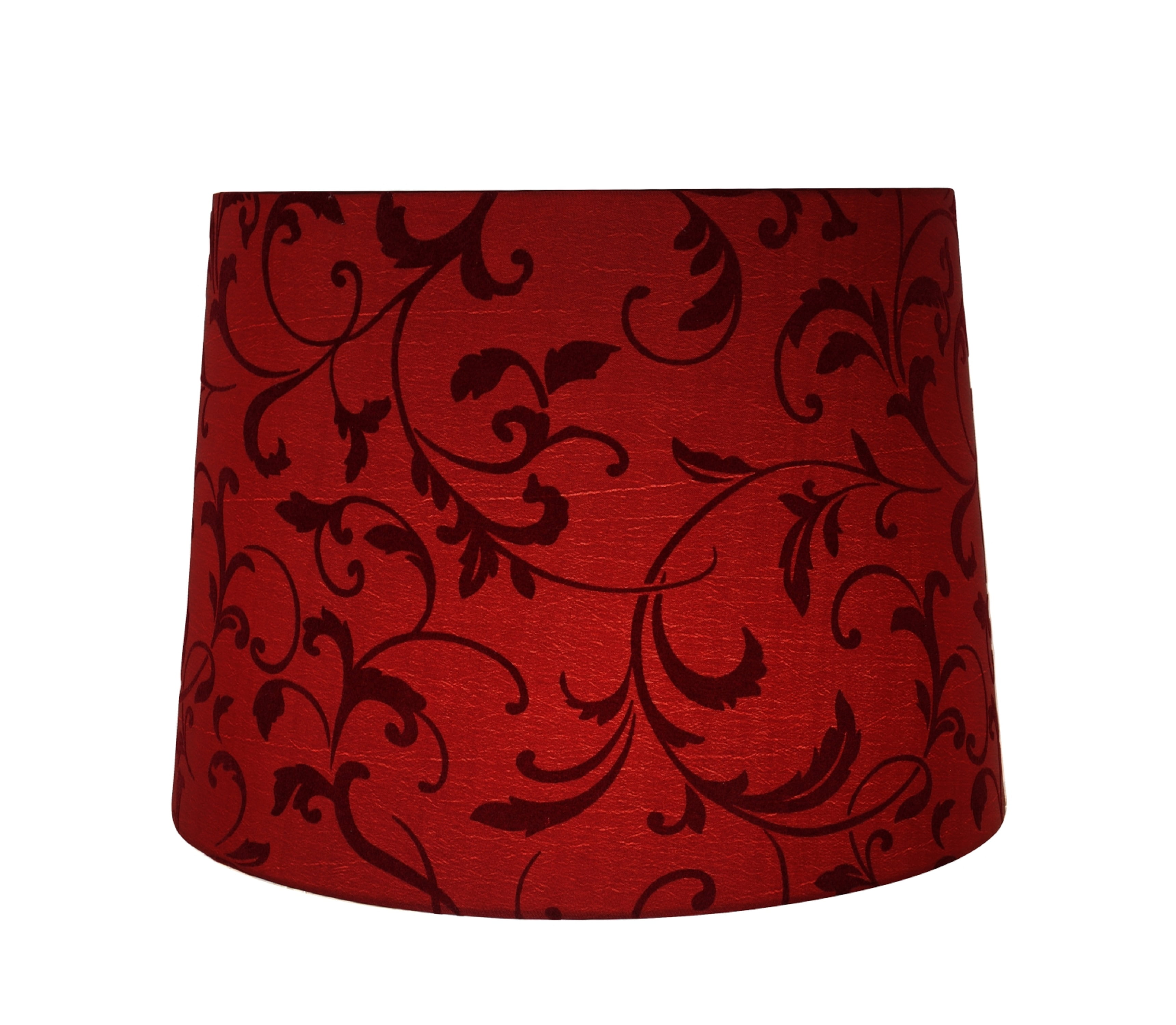 Aspen Creative 32325 Transitional Hardback Empire Shaped Spider Construction Lamp Shade in Red, 14" wide (12" x 14" x 10")