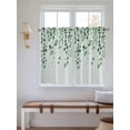 thumbnail image 2 of Sage Green Eucalyptus Leaf Living Room Curtains 2 Panel, Spring Leaves Botanical Cafe Window Treatment, Farmhouse Bedroom Bathroom Kitchen Curtains Drapes 104"x54", 2 of 6